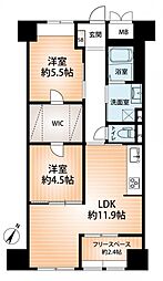 中山手コーポ 2SLDKの間取図画像