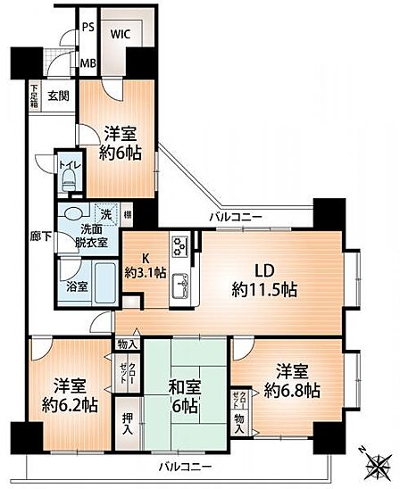 3SLDK 間取り