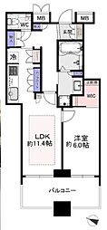 トア山手ザ・神戸タワー 1LDKの間取図画像
