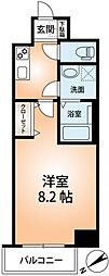 ファーストステージ神戸ハーバーランド 1Kの間取図画像
