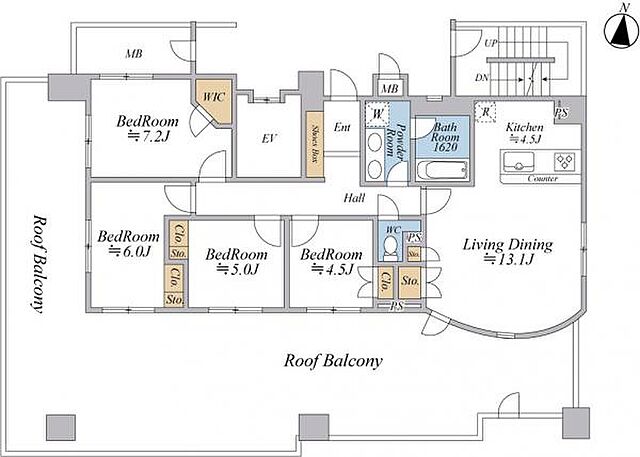 間取り ランドステージ錦糸町2　ペントハウス 9階/-