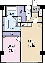東和ビル 1LDKの間取図画像