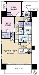 クレヴィア南砂 2LDKの間取図画像