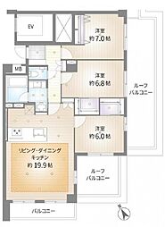エクセルシオール新桜台 3LDKの間取図画像