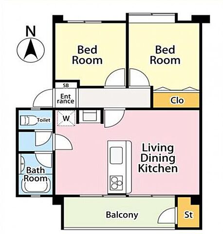 間取り 富士見町住宅　25号棟 4階/-