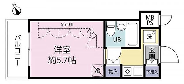 間取り セザール立川B館 1階/-