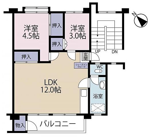 間取り 富士見町住宅　23号棟 1階/-