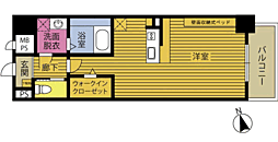 プロスペリタ宗方 ワンルームの間取図画像