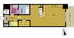 プロスペリタ宗方 ワンルームの間取図画像