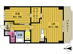 ブルームACO 1LDKの間取図画像