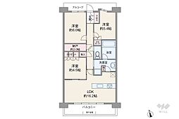 クラッシィハウス尼崎GRANDPLACE 3LDKの間取図画像