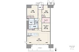 尼崎D.C.グランスクエアSOUTH 2SLDKの間取図画像