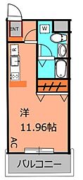 西武新宿線 下井草駅 徒歩3分の賃貸マンション 3階ワンルームの間取り