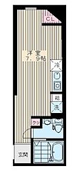 JR中央本線 荻窪駅 徒歩5分の賃貸マンション 5階ワンルームの間取り