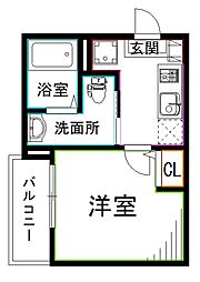 オーガスタコート下井草 1Kの間取図画像