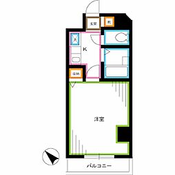 プレール荻窪 1Kの間取図画像