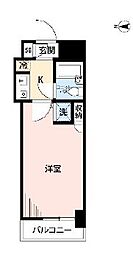 クレッセント西荻窪 1Kの間取図画像