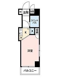 クレッセント西荻窪 1Kの間取図画像