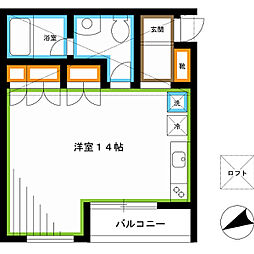 ANNEX南荻窪 ワンルームの間取図画像