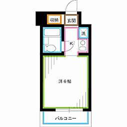 スカイコートエクセレント荻窪 ワンルームの間取図画像