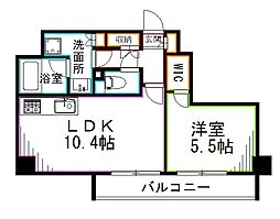 QUALITAS浜田山 1LDKの間取図画像