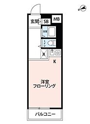 ルーブル高円寺 ワンルームの間取図画像