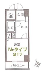 メゾン西荻 ワンルームの間取図画像