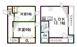ImagawaMidGardenSuite 2LDKの間取図画像