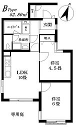 カサデ高井戸 2LDKの間取図画像