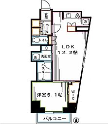 レジディア高円寺 1LDKの間取図画像