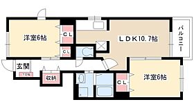 ベルフィオーレ  ｜ 愛知県名古屋市名東区香南2丁目1007（賃貸アパート2LDK・1階・55.42㎡） その2