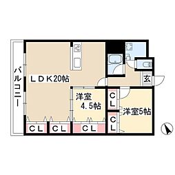 高針北住宅B棟 1階