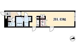 Branche千種 5階ワンルームの間取り