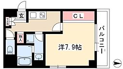 マイステージ大久手 4階1Kの間取り