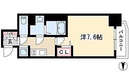 プレサンス千種アイル 7階1Kの間取り