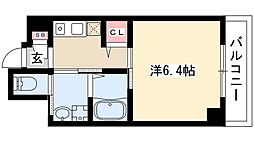 ワイズタワー新栄 1Kの間取図画像