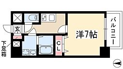 RESIDENCIA御器所 8階1Kの間取り