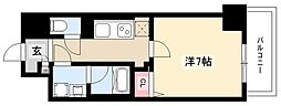 コートバスク 3階1Kの間取り