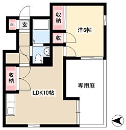 エスペランサ新守山 1DKの間取図画像