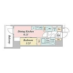 名古屋市千種区今池5丁目マンション 1DKの間取図画像