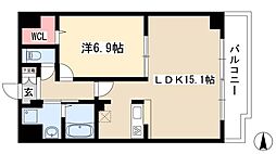 リバーコート砂田橋2 1LDKの間取図画像