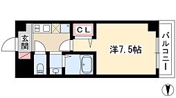雪見ハイツ 1Kの間取図画像