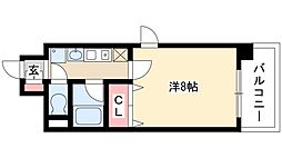 メゾンクラルテ 1Kの間取図画像