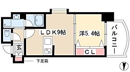 ラッフル千早 1LDKの間取図画像