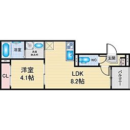 ハーモニーテラス新守山H 1LDKの間取図画像