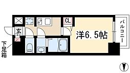 メイクス今池PRIME 1Kの間取図画像