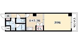 RESIDIA東桜 1DKの間取図画像