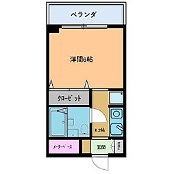 レスパス千種 ワンルームの間取図画像