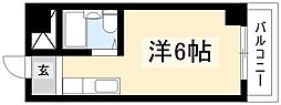ドール堀田2 1Kの間取図画像