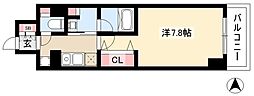 パークアクシス新栄 1Kの間取図画像